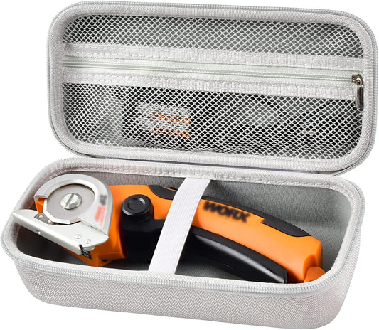 Comecase Case Compatible with WORX WX082L/ WX081L ZipSnip/for SnapFresh Cordless Electric Scissors, Cutting Tools Storage Organizer, Fabric Cutter Holder Bag with Accessories Pocket - Grey (Box Only)
