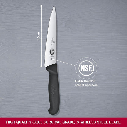 Victorinox Chef's, Black Fibrox, 6 in.