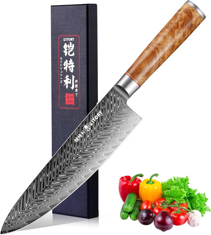 Damascus Paring Knife 3.5”, Peeler for Fruit, 73 Layers Damascus Steel Small fruit Knife with 10Cr15CoMoV Cutting Core, White Shadow Wood Handle, for Home & Restaurant, 2026 Gift