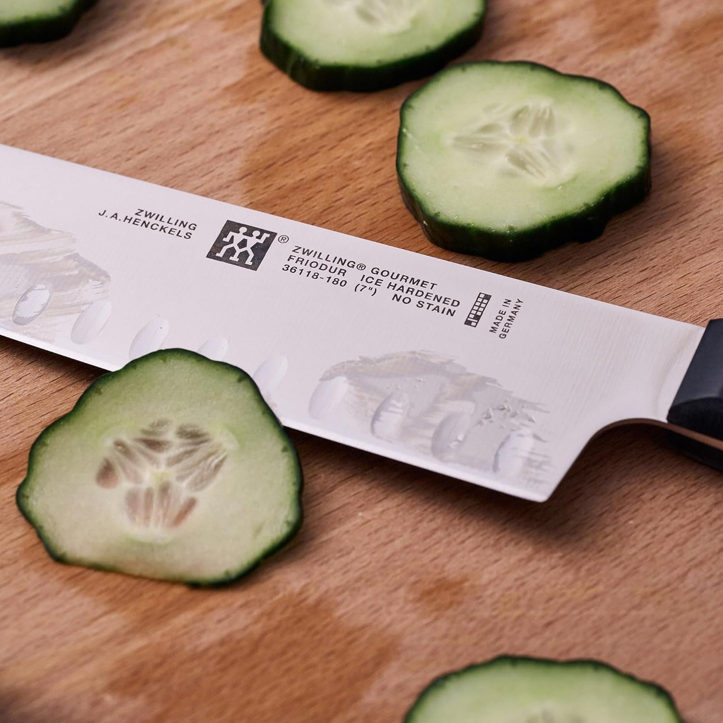 ZWILLING Gourmet 7-inch Hollow Edge Santoku Knife