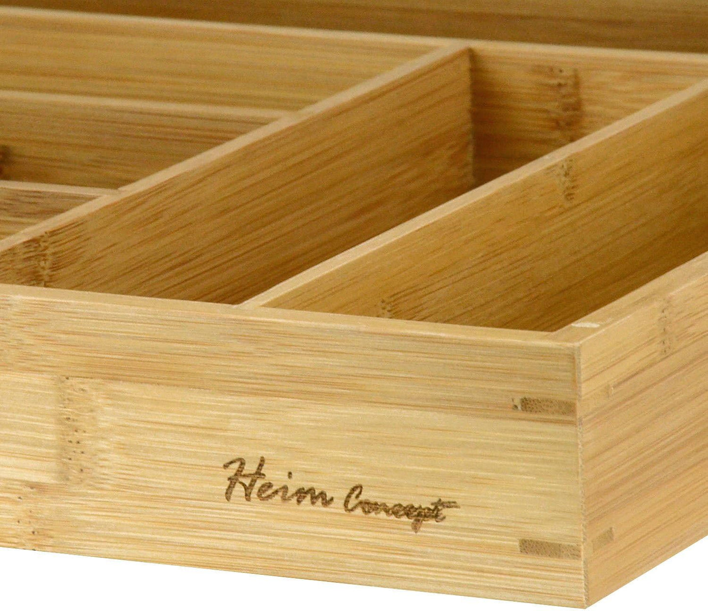 Heim Concept Drawer Organizer Bamboo Cutlery Tray Silverware Organizer/Utensil Holder, Drawer Dividers Organizer for Silverware, Flatware, Knives in Kitchen