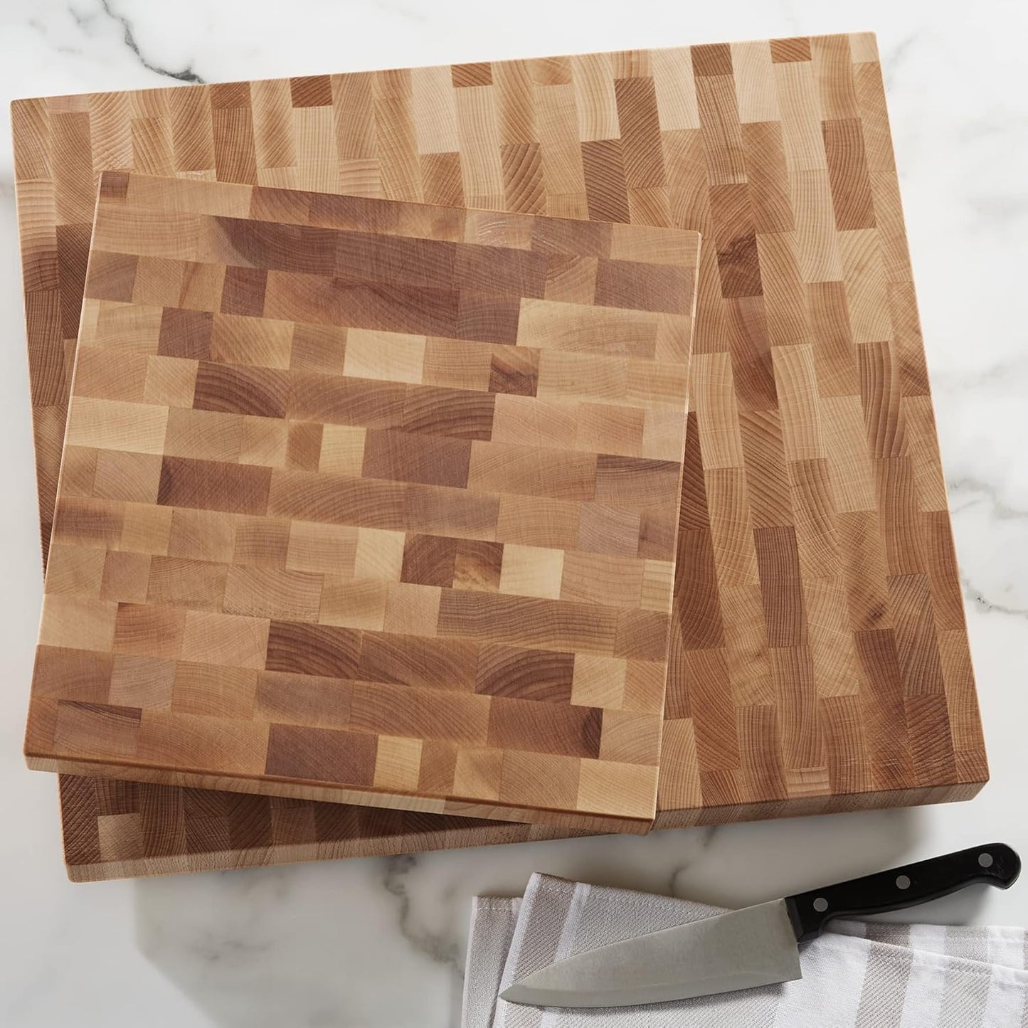 Personalization Universe Decorative Name & Initial Personalized Butcher Block Cutting Board, Custom Engraved Wood Cutting Board for Kitchen, Wedding Gift, 16x18x1.75" - Made in USA