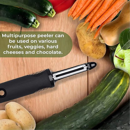 Multifunctional Vegetable Peeler with Stainless Steel Blade and Bottle Opener - Ideal for Veggie Potato Carrot and Apple Peeling