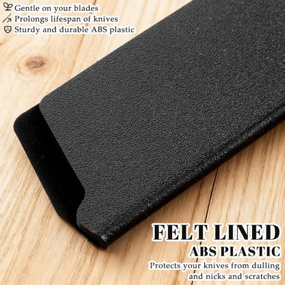 6 Inch Knife Sheath, ABS Knife Guard Universal Knifes Covers or Sleeves, Black Knives Edge Guard for Home Kitchen Travel Protection (6 Inch)
