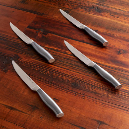 HENCKELS Graphite Razor-Sharp Steak Knife Set of 4, German Engineered Informed by 100+ Years of Mastery
