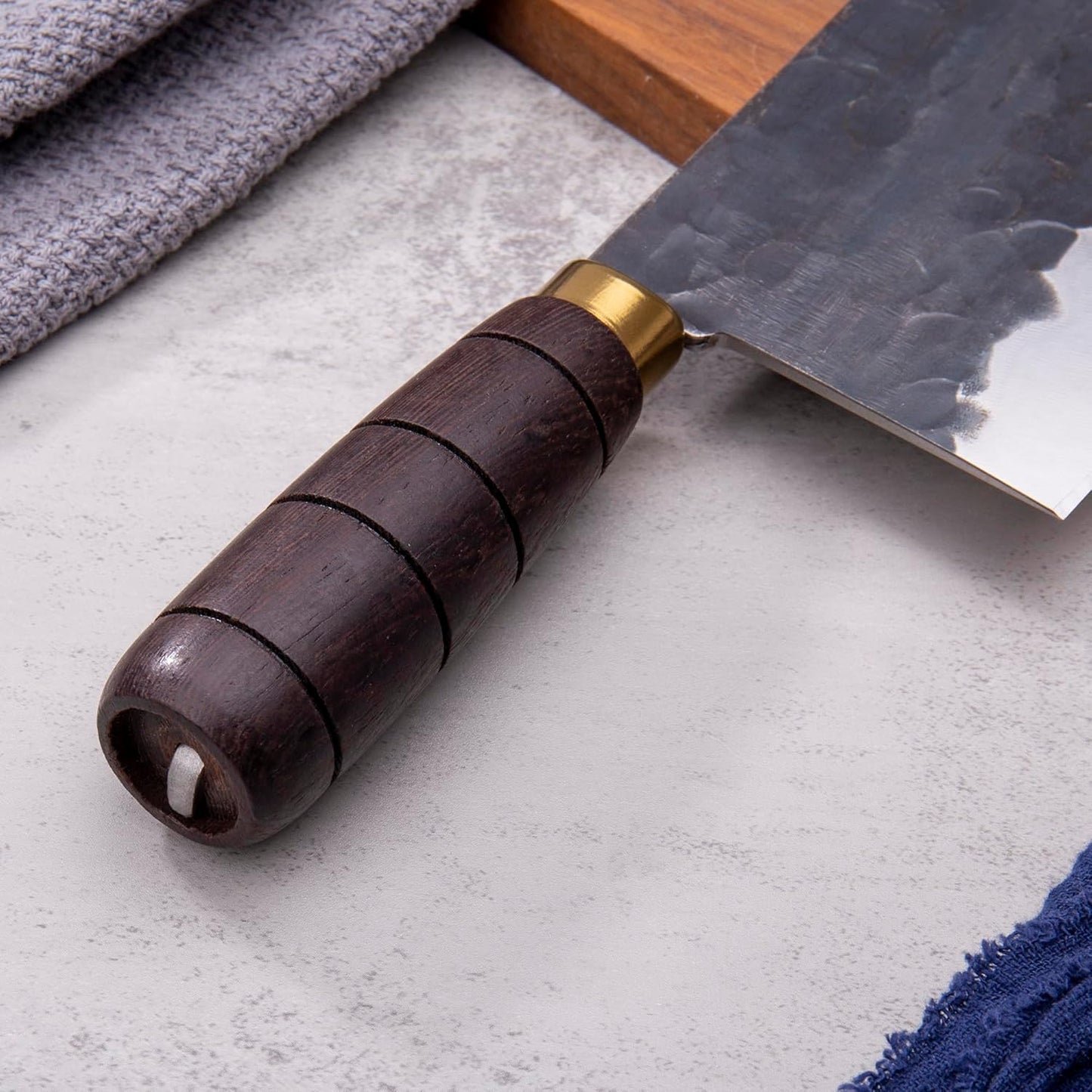 SHANGDAO Meat Cleaver Knife, 7.4 ″ Heavy Duty Razor Sharp Butcher Cleaver Kitchen Knife, High-carbon steel Chopper Knife, Forged Blade & Wood Handle, For Home Kitchen and Restaurant