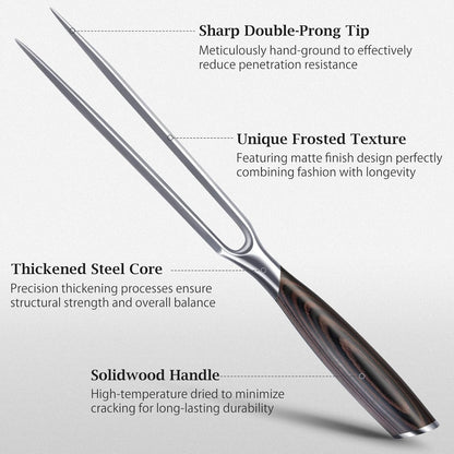 HOSHANHO Carving Knife 12 Inch, Japanese High Carbon Steel Slicing Knife with Ergonomic Pakkawood Handle, Razor Sharp Brisket Knives for Meat Cutting, BBQ, Turkey