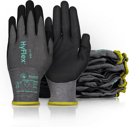 Ansell HyFlex Cut Resistant Touchscreen Work Gloves with Aerofit Precision Comfort Technology
