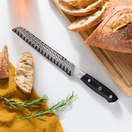 HENCKELS Compass Damascus 8-inch Damascus Bread Knife