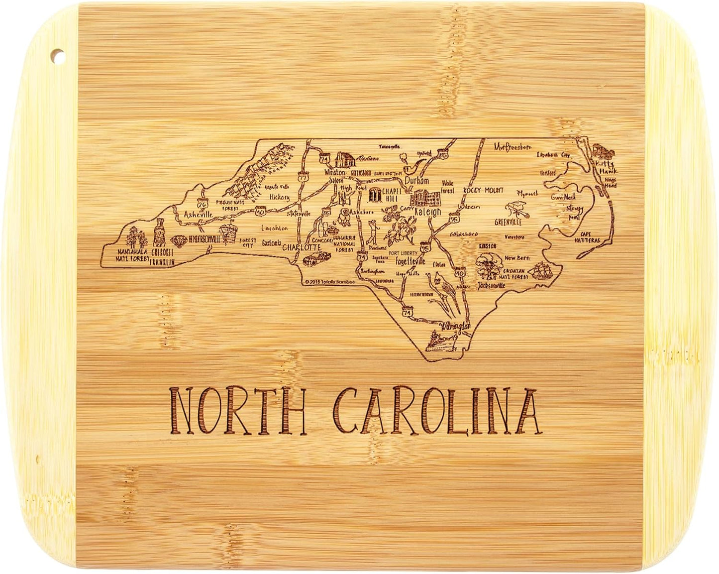 Totally Bamboo A Slice of Life New Jersey State Serving and Cutting Board, 11" x 8.75" - Colors B