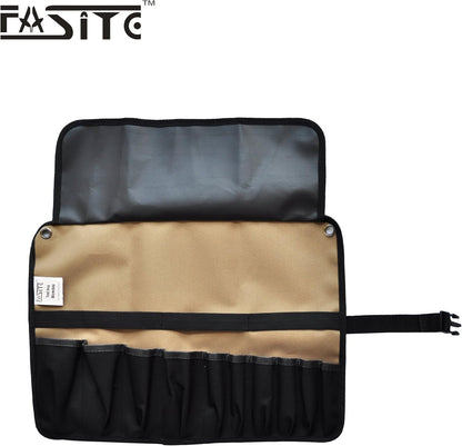 Roll Tool Pouch Rolling Tool Hanging Bag Multi Pockets Organizer PTN055, Dark Yellow