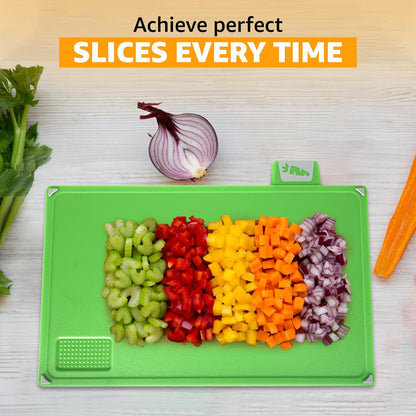 4-Piece Non-Toxic Cutting Board Set with Premium Scissors – BPA-Free Plastic and Rubber Chopping Boards for Kitchen Essentials with Organizer, Dishwasher Safe Accessories Holder.