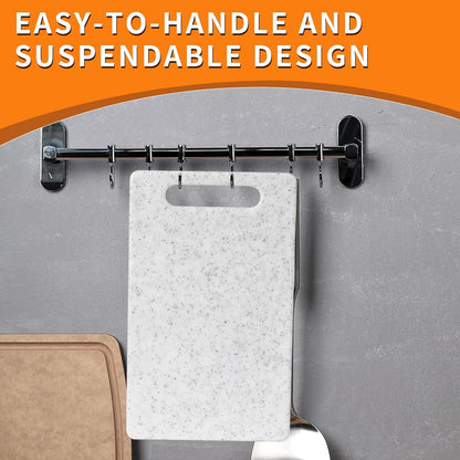 2 Pcs Cutting Board for Kitchen Small Mini Plastic Granite Color Cutting Board Dishwasher Safe Cutting Boards for Food Prep, Fruits, Vegetables with Easy Grip (6" x 10",White)