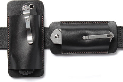 Pocket Knife Sheath for Horizontal Belt Carry, EDC Multitool Folding Knife Verical & Horizontal Belt Holder Holster with Belt Loop VPKS