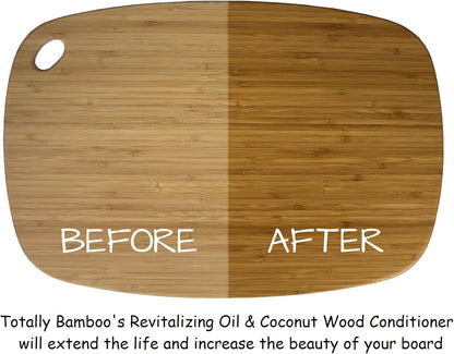 Totally Bamboo 2-Piece Cutting Board Set; 2 Assorted Sizes of Bamboo Wood Cutting Boards for Kitchen