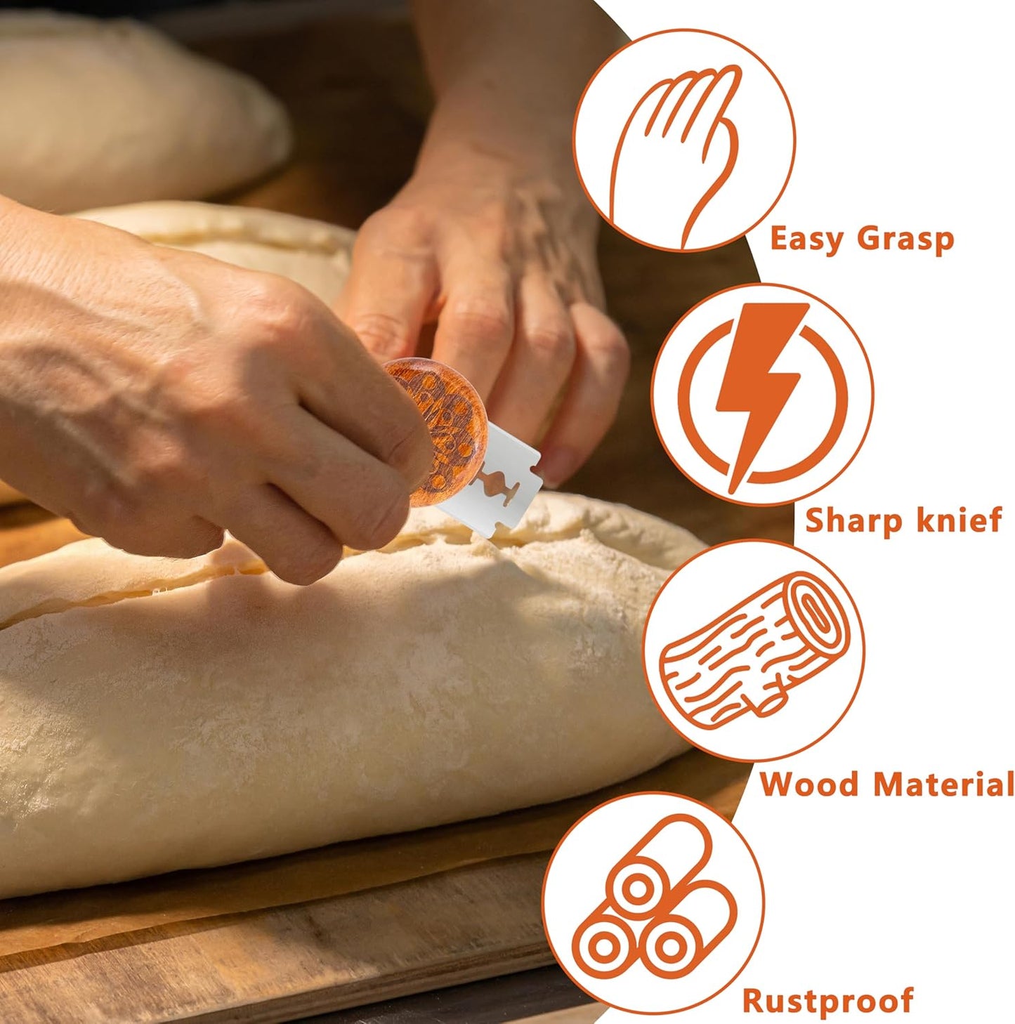 UFO Bread Lame Cutter for Homemade Sourdough,Bread Scorer Tool for Sourdough with 5 Blades and Storage Cover,Slashing Tool Bread Cutting Knife for Artisan Bread and Baguette Makers,Circle