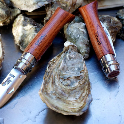 Opinel No.09 Stainless Steel Folding Oyster & Shellfish Knife with Padouk Handle