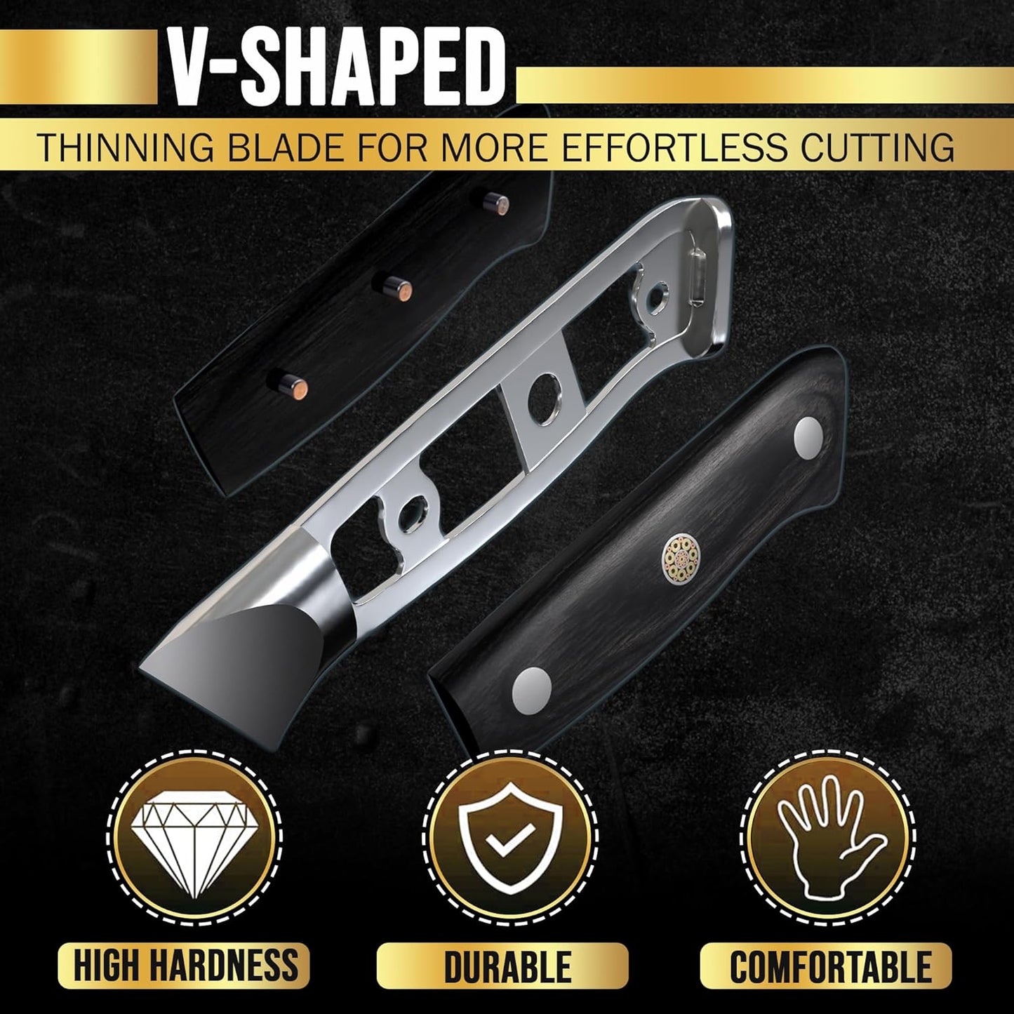 SliceElite Slice Series 8 Inch Carving Knife High Carbon German Stainless Steel Pakkawood Handle Brisket Slicer Chopper BBQ Chef Sharp Fruit Vegetable Butcher Kitchen Cutting Meat Tool Gift Precision