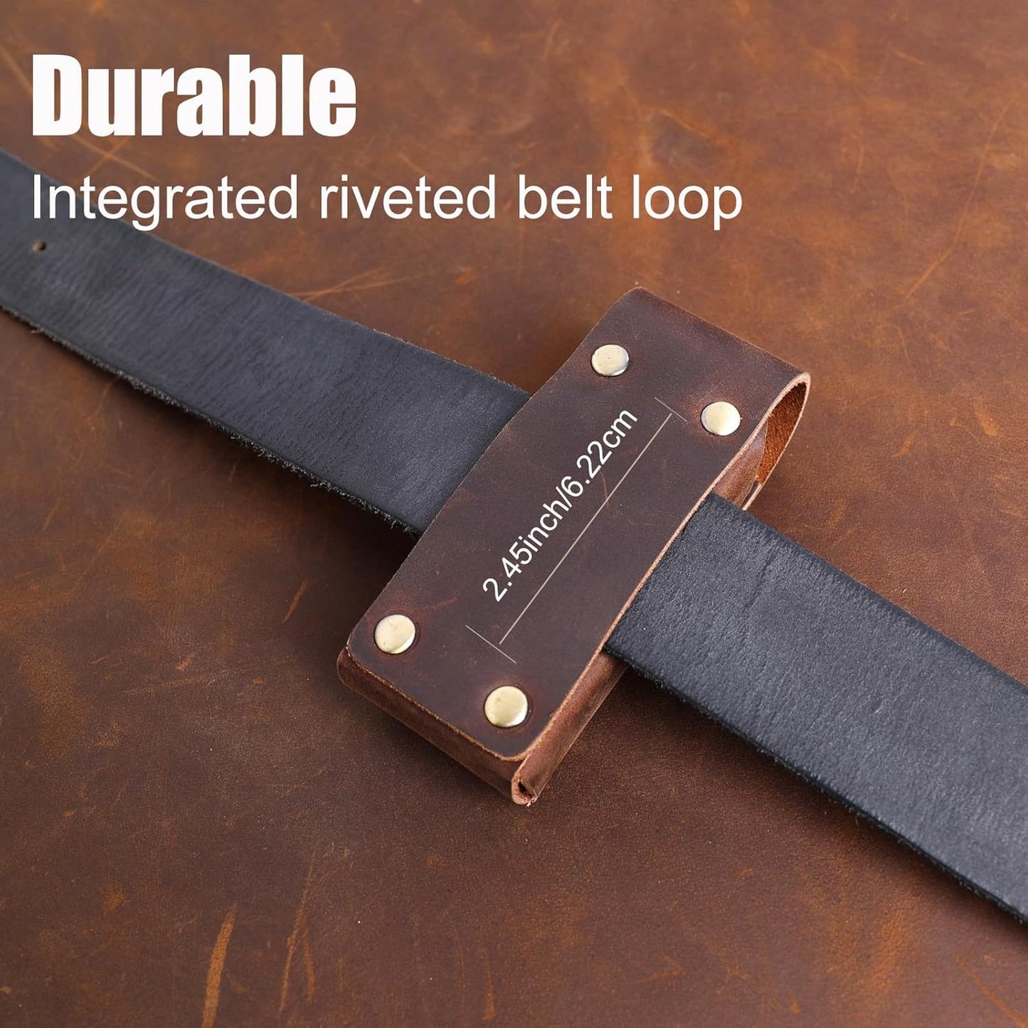 Topstache Leather Multitool Sheath - Multitool Holster for Belt - Belt Loop Multitool Pouch - Magnetic Closure Tool Pouch Case,