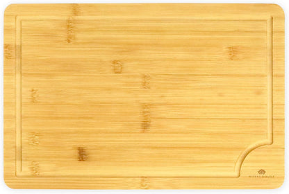 Large Cutting Board, 15x10x0.5 Bamboo Cutting Boards for Kitchen with Juice Groove and Kitchen Chopping Board for Meat Cheese board Heavy Duty Serving Tray,