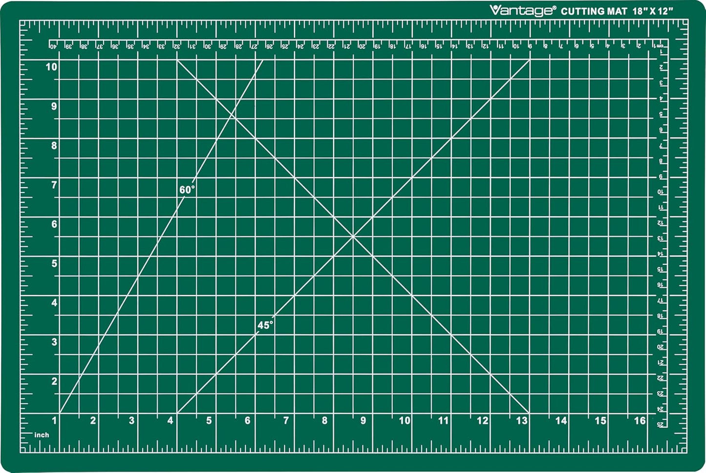 Dahle Vantage 10680 See-Through Premium Self-Healing Cutting Mat, 9"x12", 1/2" Grid, 5 Layers for Max Healing, Perfect for Crafts & Sewing, Clear