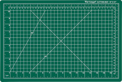 Dahle Vantage 10680 See-Through Premium Self-Healing Cutting Mat, 9"x12", 1/2" Grid, 5 Layers for Max Healing, Perfect for Crafts & Sewing, Clear