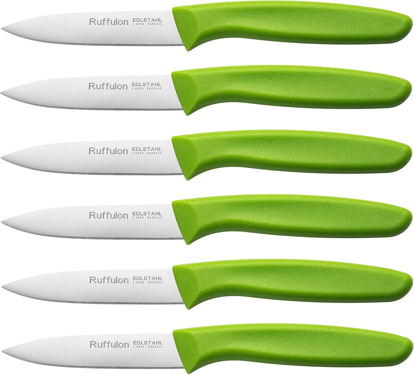 Paring Knife Fruit Knife Set (6 Pieces), Ultra Sharp Stainless Steel Vegetable and Fruit Knife with PP Plastic Ergonomic Handle for Cutting Fruits and Vegetables.Multi.