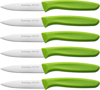 Paring Knife Fruit Knife Set (6 Pieces), Ultra Sharp Stainless Steel Vegetable and Fruit Knife with PP Plastic Ergonomic Handle for Cutting Fruits and Vegetables.Multi.