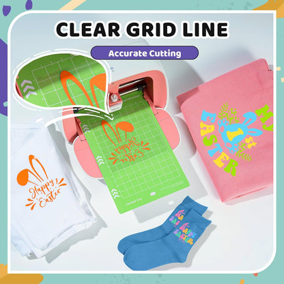 Likcut Cutting Mat for Glee S501 Cutter, 4.5" X 6.5" Standard Grip Mat for DIY Crafty, 3 Packs Likcut Accessories Mats, Adhesive Sticky Green Quilting Replacement Cut Mats for Iron On, Vinyl and More