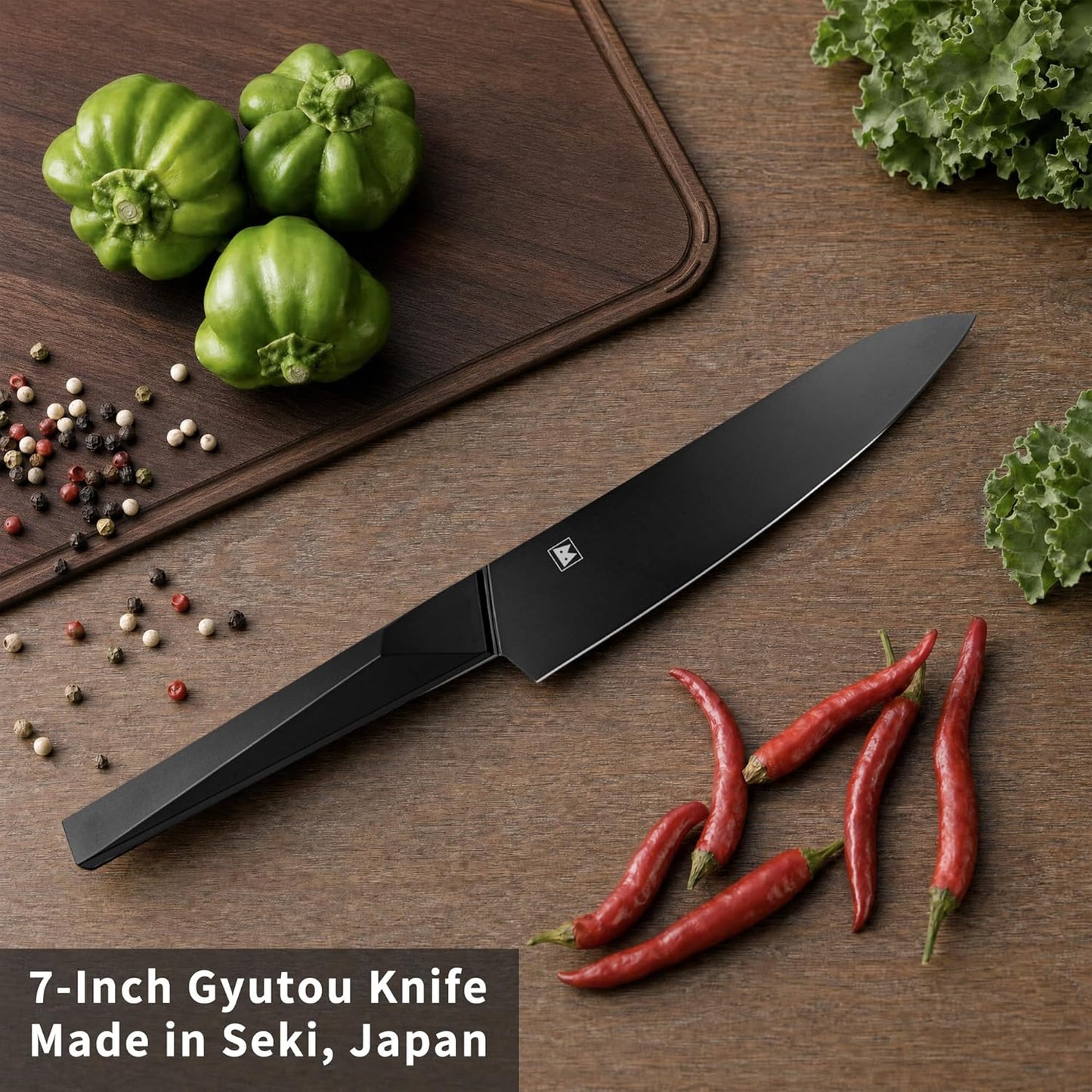 6.7 Inch Santoku Knife, Made in Japan, High Carbon Molybdenum Stainless Steel Japanese Chef Knife with Sakura Handle, Kitchen Knife for Slicing Meat, Vegetable & Fruit