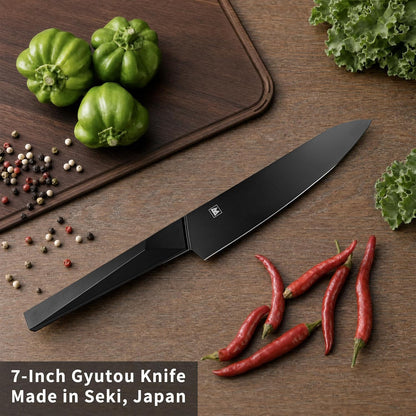 6.7 Inch Santoku Knife, Made in Japan, High Carbon Molybdenum Stainless Steel Japanese Chef Knife with Sakura Handle, Kitchen Knife for Slicing Meat, Vegetable & Fruit