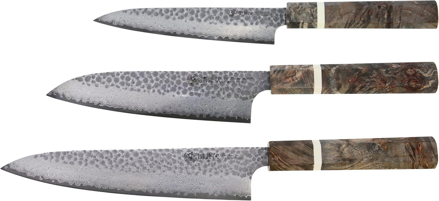 Cold Steel Japanese VG-10 Damascus 3-PC Kitchen Knife Set