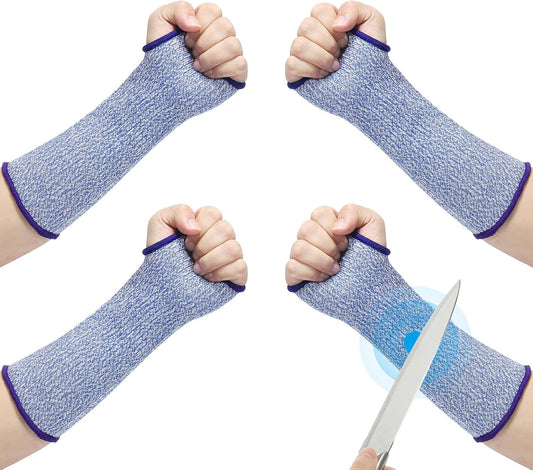 PATIKIL Cut Resistant Sleeve Arm Safety Protectors Sleeves with Thumb Hole Level 5 Protection Forearm Guard Sleeves