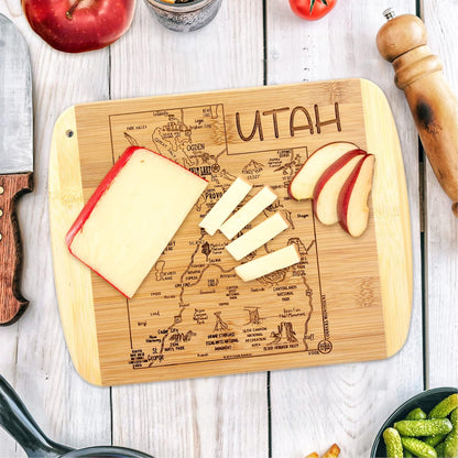 Totally Bamboo A Slice of Life New Jersey State Serving and Cutting Board, 11" x 8.75" - Colors A