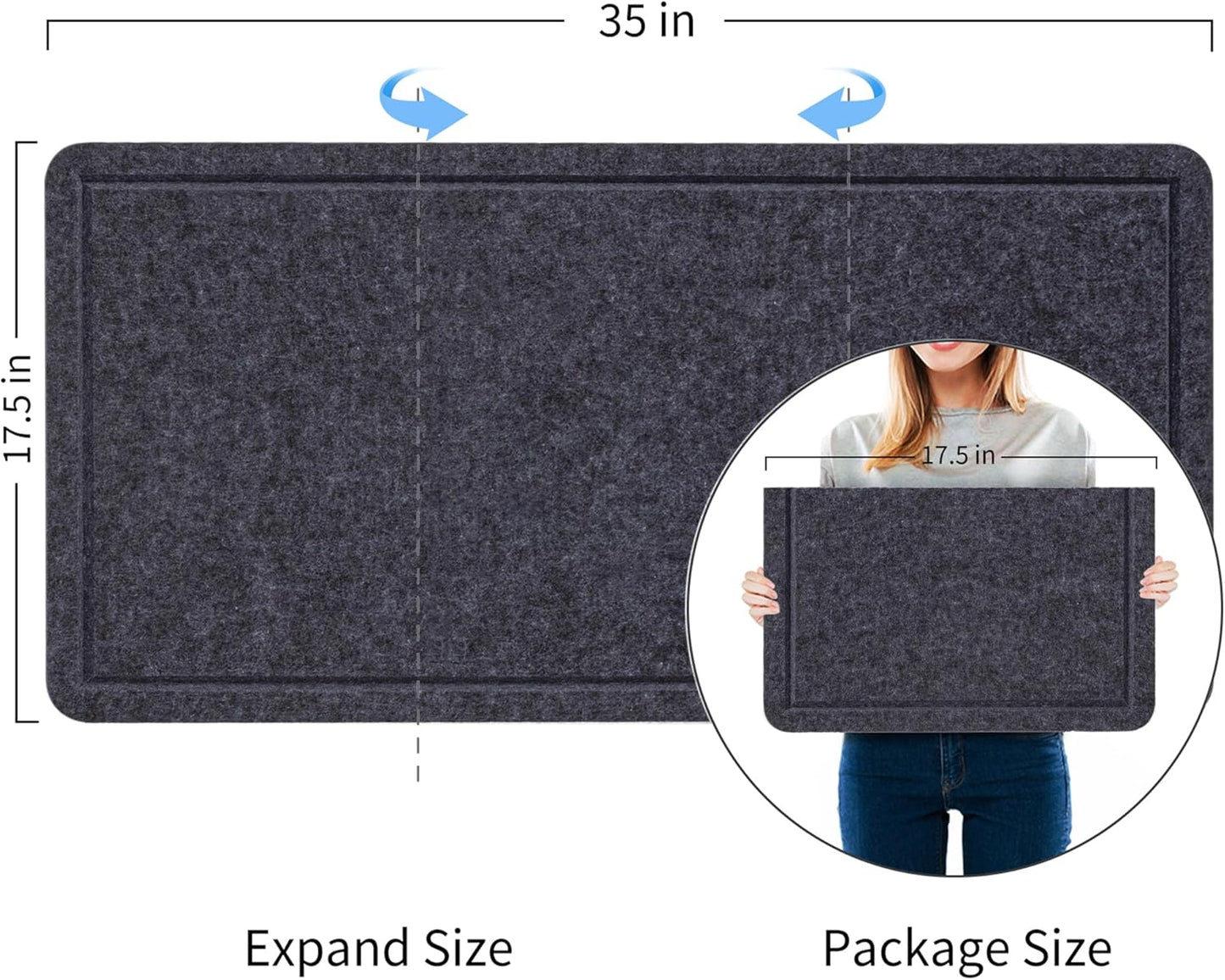 Lightomorrow Bulletin Board, 36 x 24 inches Felt Board - Decorative Pin Board, Cork Board Alternative for Wall, 3' x 2' Foldable Self-Adhesive Vision Board Prayer Board with 20 Pushpins - Black