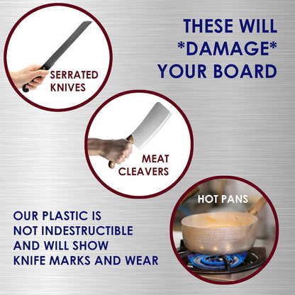 Commercial Blue Cutting Board - 24 x 18 Extra Large for Fish, Seafood and Shellfish, 1/2" Thick HDPP Plastic NSF Approved for Restaurants