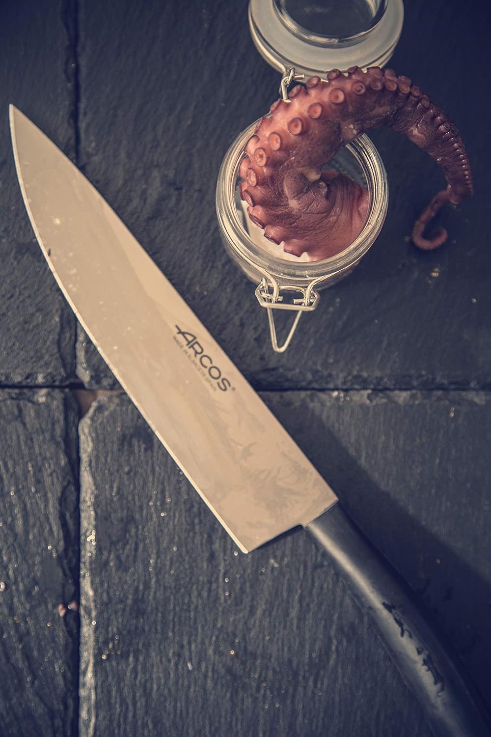 Arcos Paring knife 4 inches Nitrum Stainless Steel.Paring Knife for Peeling Fruits and Vegetables. Ergonomic Polypropylene Black Handle. Series Tango