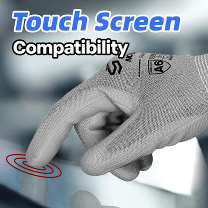 Schwer 3 Pairs Cut Resistant Gloves ANSI A6/A7 (Send Randomly) CR7120 Cut Proof Work Gloves, Touchscreen, for Men and Women Used for Woodworking, Glass Cutting, Construction, Car Repair, XS