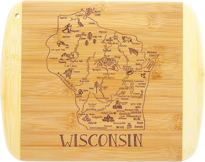 Totally Bamboo A Slice of Life New Jersey State Serving and Cutting Board, 11" x 8.75" - Colors B