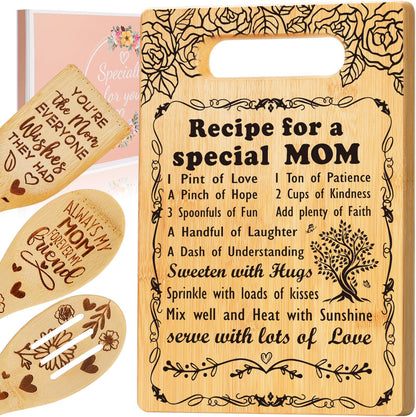 2026 Retirement Gifts for Woman,Cutting Board Set Retrement Gift for Women Nurse Teacher Coworker Leaving Going Away Farewell Gift for Retired Colleague Leader Friend, Recipe for a Great Retirement
