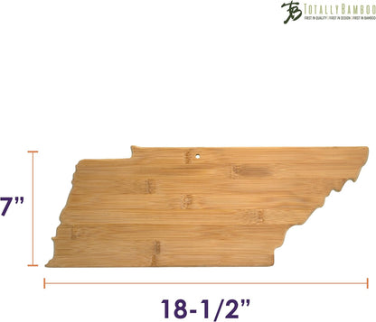 Totally Bamboo Oklahoma State Shaped Bamboo Serving and Cutting Board