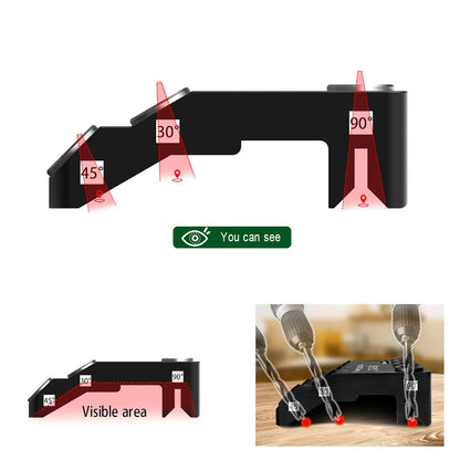 30 45 90 Degree Angled Drill Guide Jig with 2 Torpedo Level | 4 Sizes Portable Drilling Hole Guide Jig for Straight and Angle Stairs Handrail, Cable Railing, Deck, Wood Post Level design