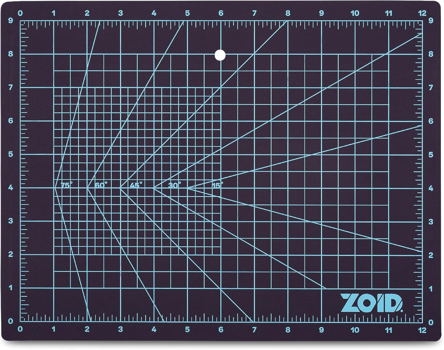 Zoid 9" x 12" Self-Healing Cutting Mat, PVC Grid Mat, Crafting and Sewing Mat for Multiple Projects, Arts and Crafts, Silhouette Cutting, Cyan/Purple BP