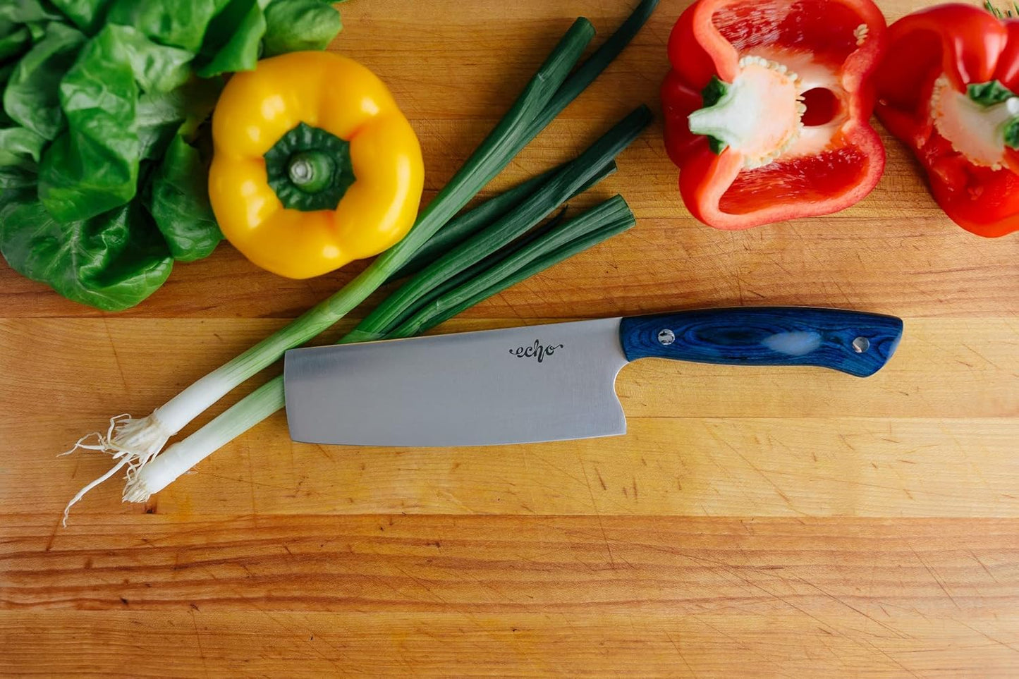 Middleton Made Knives Echo 6 Nakiri Knife - 6 Inch Chef Knife - Handmade Professional Chef Knife - Chefs Knife Made with AEB-L Stainless Steel - USA Made Nakiri Chef Knife - Great Chef Gifts - Walnut