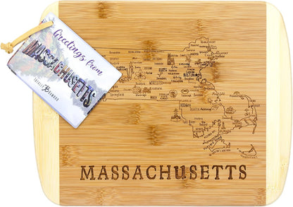 Totally Bamboo A Slice of Life New Jersey State Serving and Cutting Board, 11" x 8.75" - Colors A