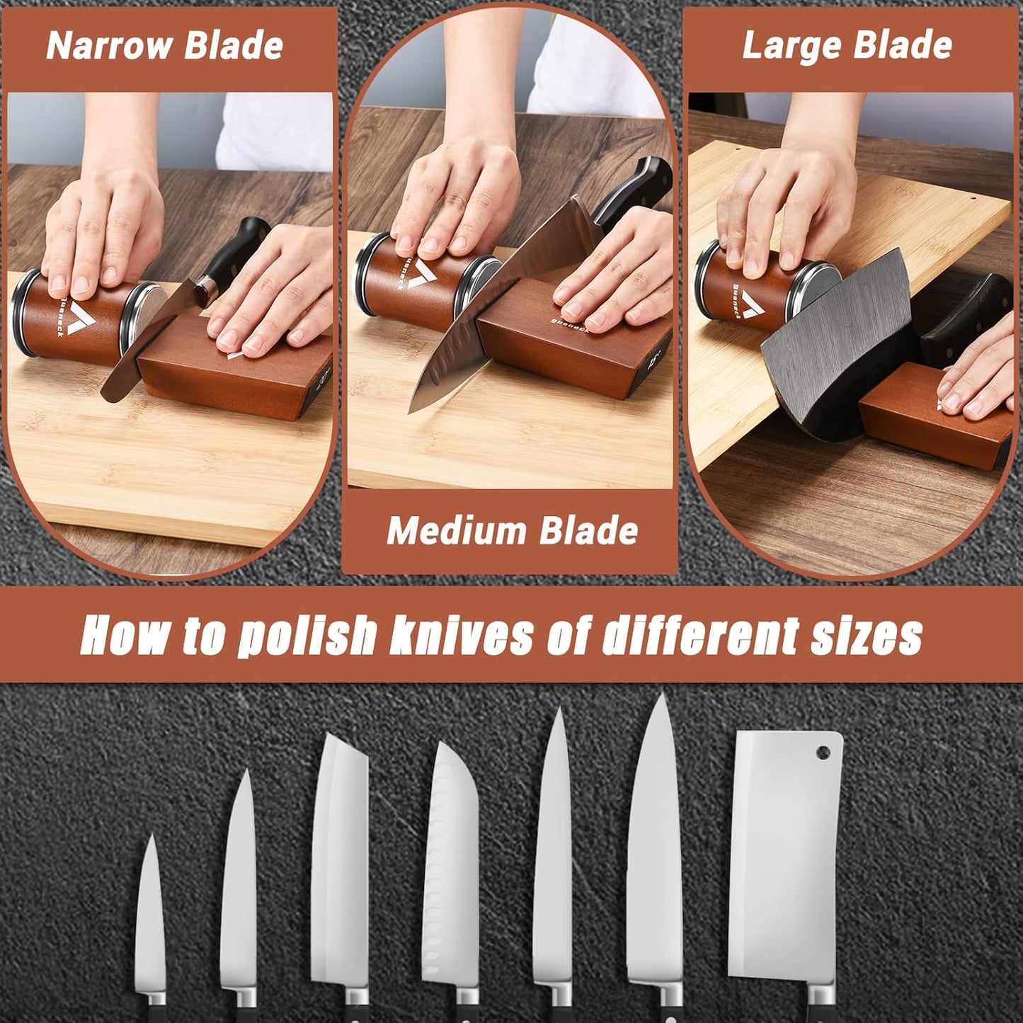 Rolling Knife Sharpener Tool for Kitchen Knifes.Industrial diamond grinding discs,Knife Sharpener Support 15° & 20° Magnetic Angles.Afilador De Cuchillos