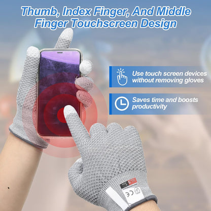 PATIKIL Cut Resistant Gloves Touchscreen Level 5 Protection Cutting Gloves Anti Cut Kitchen Work Glove for Slicing