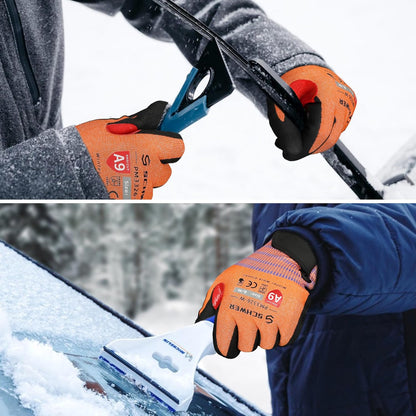 Schwer ProGuard High Level Cut Resistant Work Gloves PR3326 for Extreme Protection，ANSI A9 Cut Gloves with Reinforced Thumb, Non Slip, Breathable, Durable, Touch-screen, Black 1 Pair（XL）