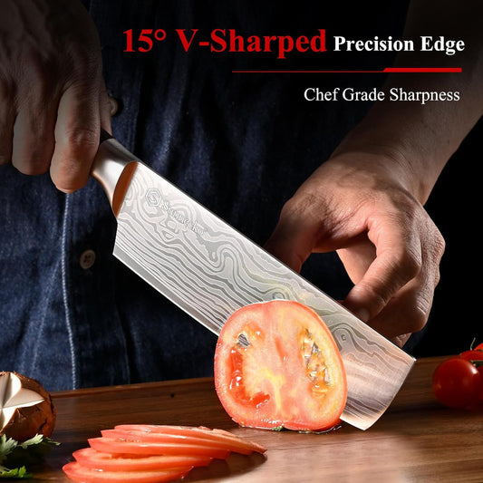 Sunnecko 8 Inch Bread Knife - High Carbon German Steel Serrated Bread Knife for Homemade Sourdough & Crusty Loaves, Ultra Sharp Kitchen Knife with Sheath, Professional Cake Slicer Gift for Mom and Dad