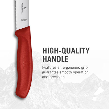 Victorinox Swiss Classic Foldable Paring Knife, Straight Edge Red 4.3 in